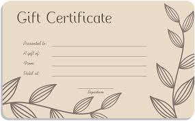 Gift Certificates